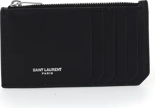 Saint Laurent Logo Detailed Zip-Up Cardholder