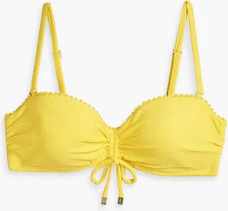Antigua stretch-piqué underwired bikini top