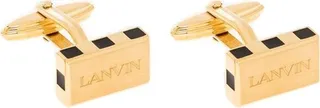 Lanvin Logo-Engraved Twist-Lock Closure Cufflinks