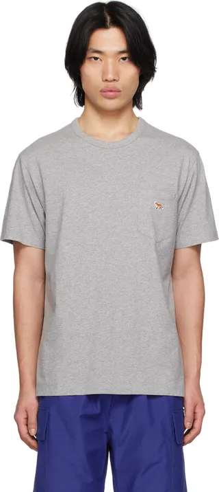 Maison Kitsuné Gray Baby Fox T-Shirt