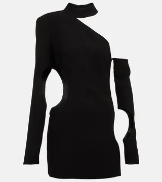 Asymmetric cutout minidress