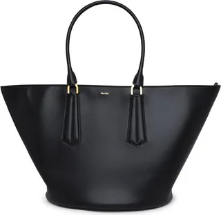 Max Mara Logo Printed Shopping Bag