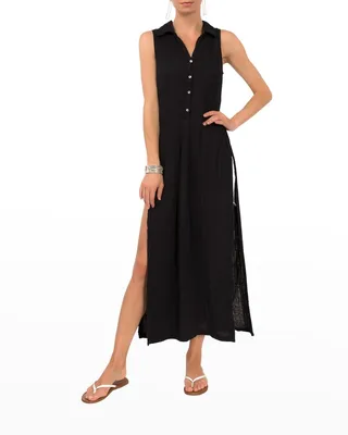 Vivienne Cotton Gauze Sleeveless Maxi Dress