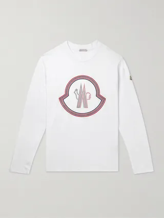 Logo-Detailed Ripstop-Trimmed Cotton-Jersey T-Shirt