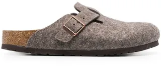 Boston buckle-embellished slippers