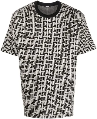 monogram pattern T-shirt