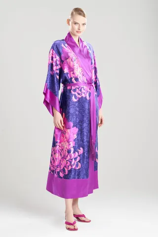 Sumida Charmeuse Long Silk Robe