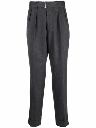 Tapered Tailored-Leg Trousers