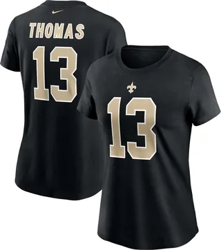 Women's Michael Thomas Black New Orleans Saints Name Number T-shirt