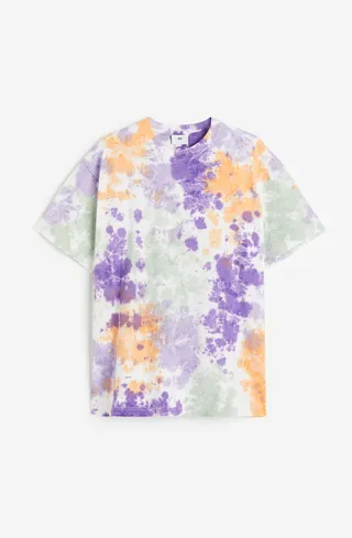 Relaxed Fit Patterned Cotton T-shirt