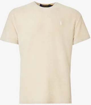 ens Tan Logo-embroidered Regular-fit Cotton and Recycled-polyester-blend T-shirt