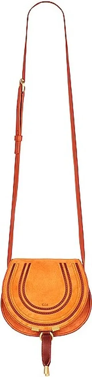 Chloe Mini Marcie Saddle Bag in Orange