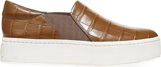 Warren Crocodile-Embossed Leather Slip-On Sneakers