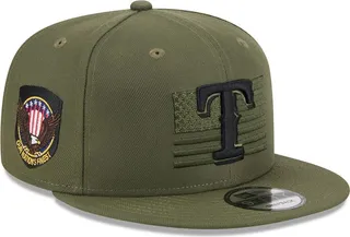 Men's New Era Green Texas Rangers 2023 Armed Forces Day 9FIFTY Snapback Adjustable Hat