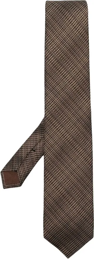 Interwoven-Design Silk Tie