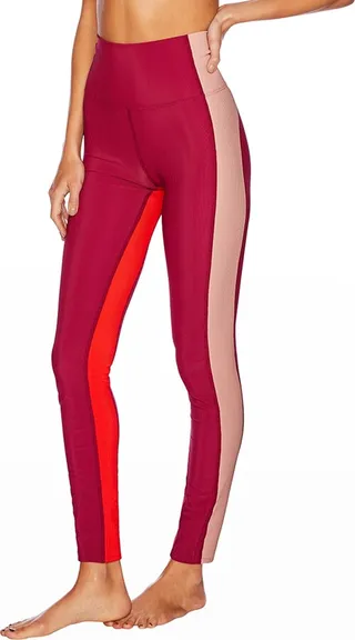 Colorblock Rib-Knit Leggings
