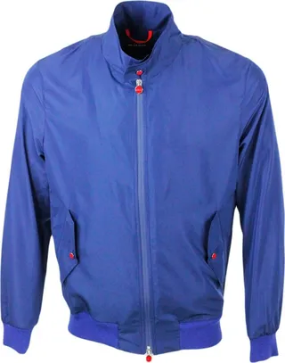 Super Light Bomber Jacket In Very Soft Technical Fabric With Heat-sealed Zip Closure With Logo On The Zip Puller And Cotton Knit Bottom And Cuffs