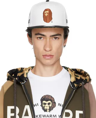 BAPE White & Black New Era Edition 9Fifty Ape Cap