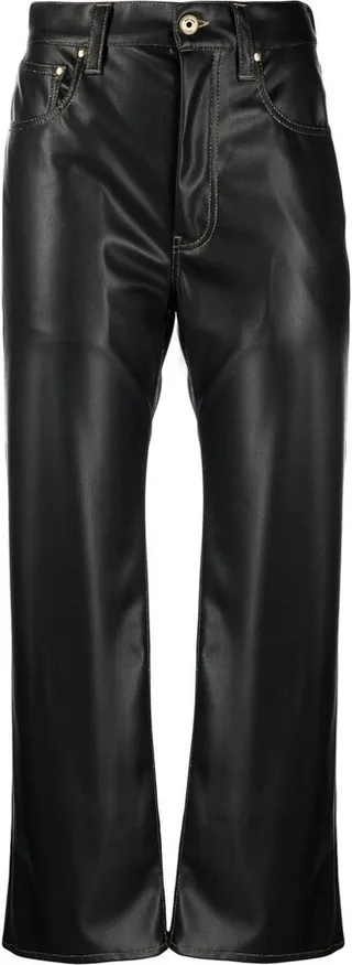 Cropped Straight-Leg Trousers