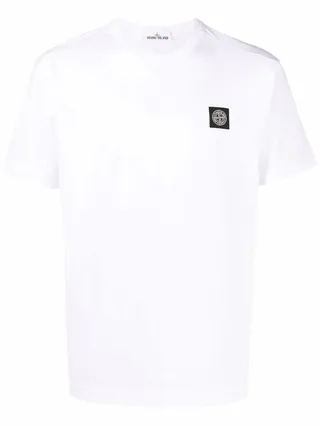 logo-patch cotton T-shirt