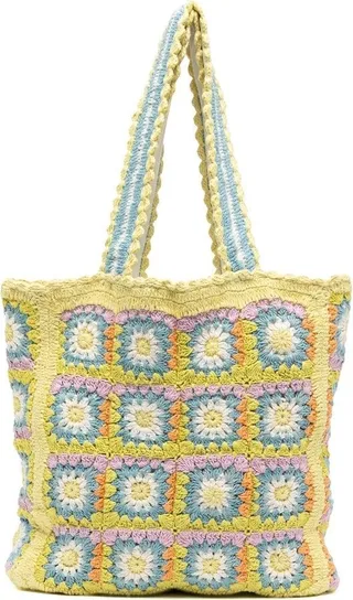Crochet-Knit Tote Bag