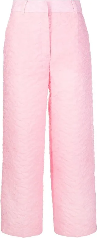 Jaylee matelassé cropped trousers