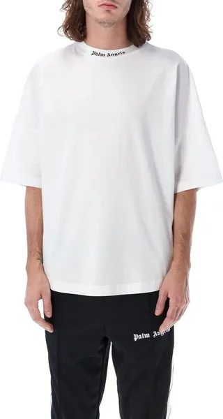 Palm Angels Logo-Printed Crewneck T-Shirt
