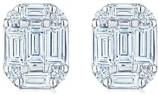 18kt white gold diamond Starburst stud earrings