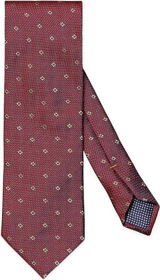 Geometric Jacquard Silk Tie
