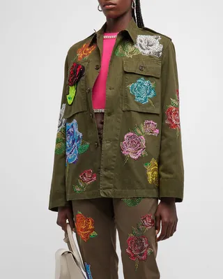 Marie Antoinette Strass Vintage French Military Jacket