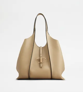 T Timeless Shopping Bag in Leather Medium