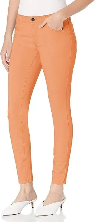 Dickies Women's Perfect Shape Twill Skinny 4 Pocket Pant (Rinsed Peach Fuzz) Women's Clothing