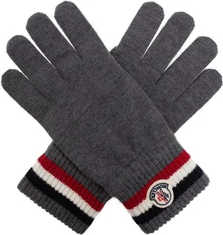Moncler Stripe-Cuff Detail Gloves