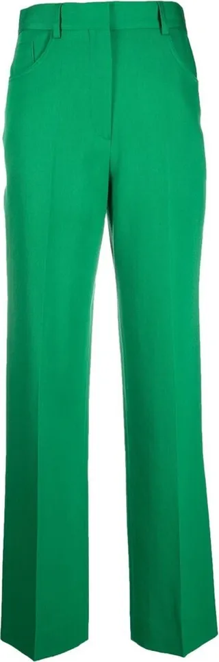 High-Waisted Straight-Leg Trousers