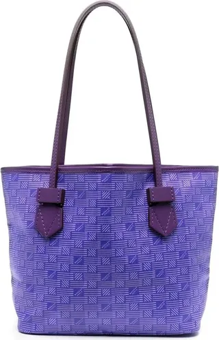 Logo-Print Leather Tote Bag