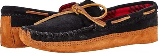 Minnetonka Double Bottom Fleece (Black) Men's Shoes