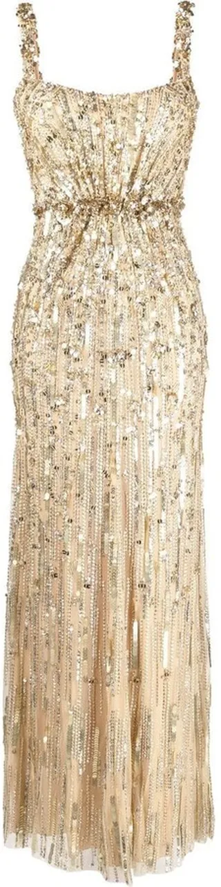 Sequin-Embellished Gown