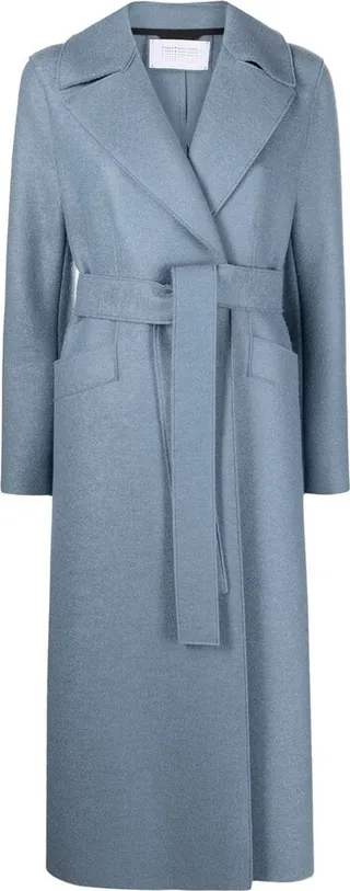 Long Belted Wool Coat