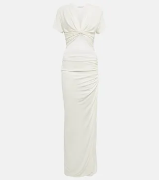 Draped cutout maxi dress