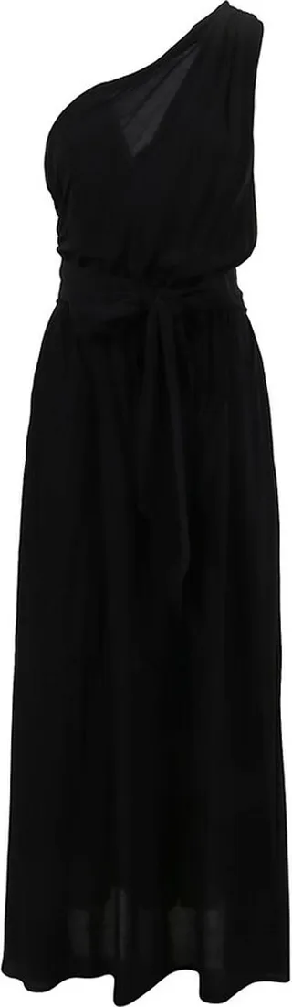 Pinko One-Shoulder Tied-Waist Draped Gown