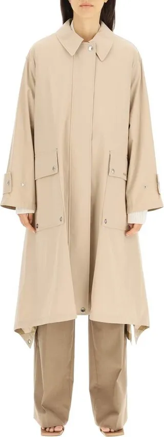 Burberry Draped Panel Trench Coat