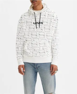 Levi's® Men's Batwing Logo Relaxed Fit Pullover Sweatshirt - White L