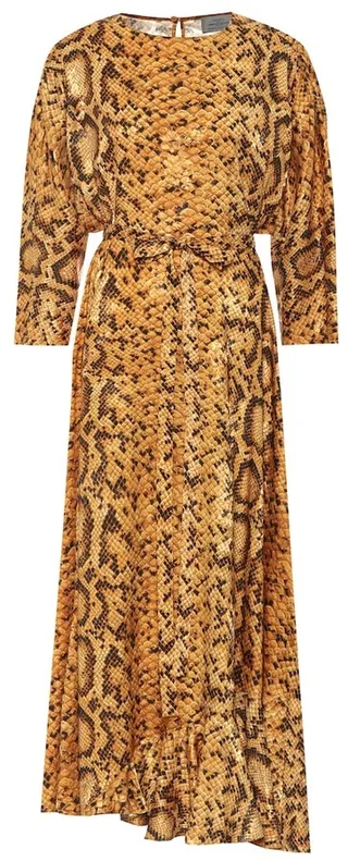 Claudia snake-print midi dress