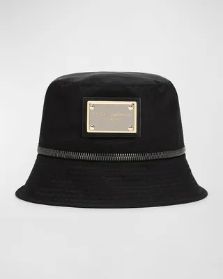 Men's Logo Plaqué Bucket Hat