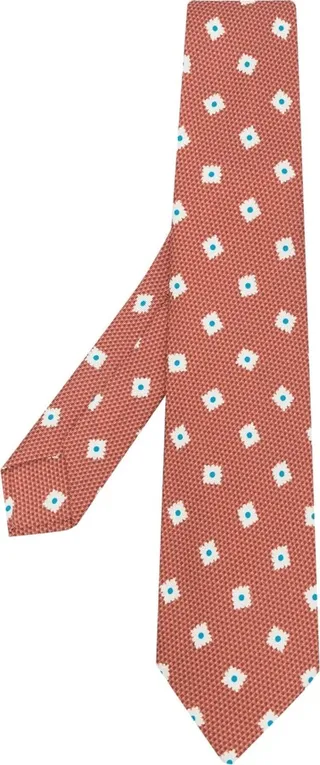 Graphic-Print Silk Tie