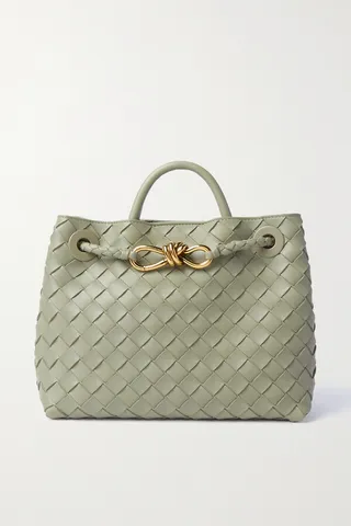 Bottega Veneta - Andiamo Small Intrecciato Leather Tote - Green