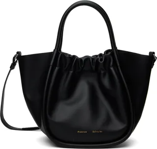 Proenza Schouler Black Small Ruched Crossbody Tote