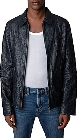 Zadig & Voltaire Lawrence Crinkle Leather Jacket