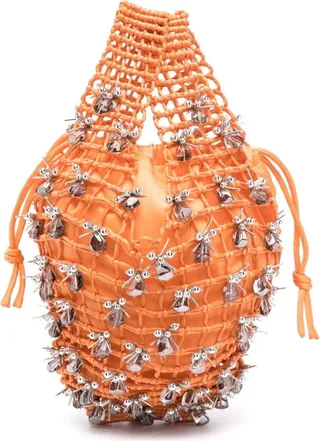 Bead-Embellished Tote Bag