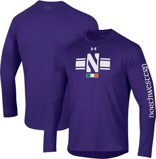Men's Under Armour Purple Northwestern Wildcats 2022 Aer Lingus College Football Classic Long Sleeve T-shirt